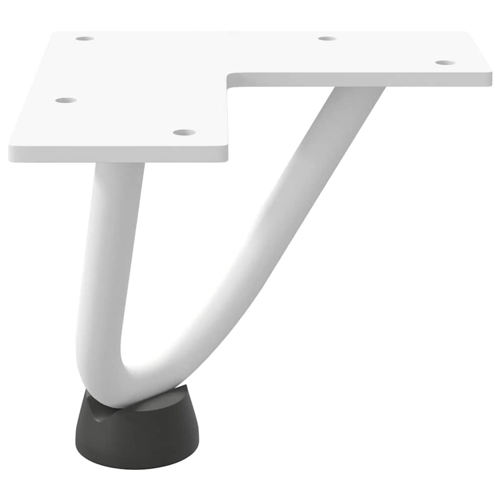 Pernas de grampo para mesa de centro 4 peças, branco, 10 cm, aço maciço