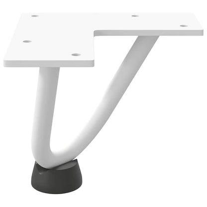 Pernas de grampo para mesa de centro 4 peças, branco, 10 cm, aço maciço