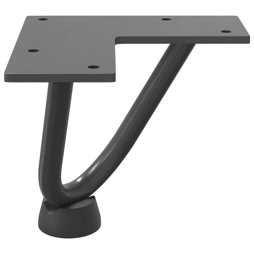 Pernas de grampo para mesa de centro 4 peças antracite 10 cm aço maciço