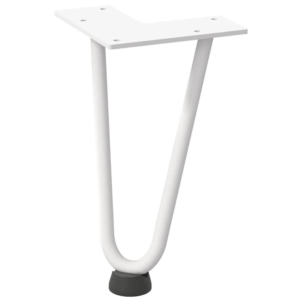 Pernas de grampo para mesa de centro 4 peças, branco, 20 cm, aço maciço