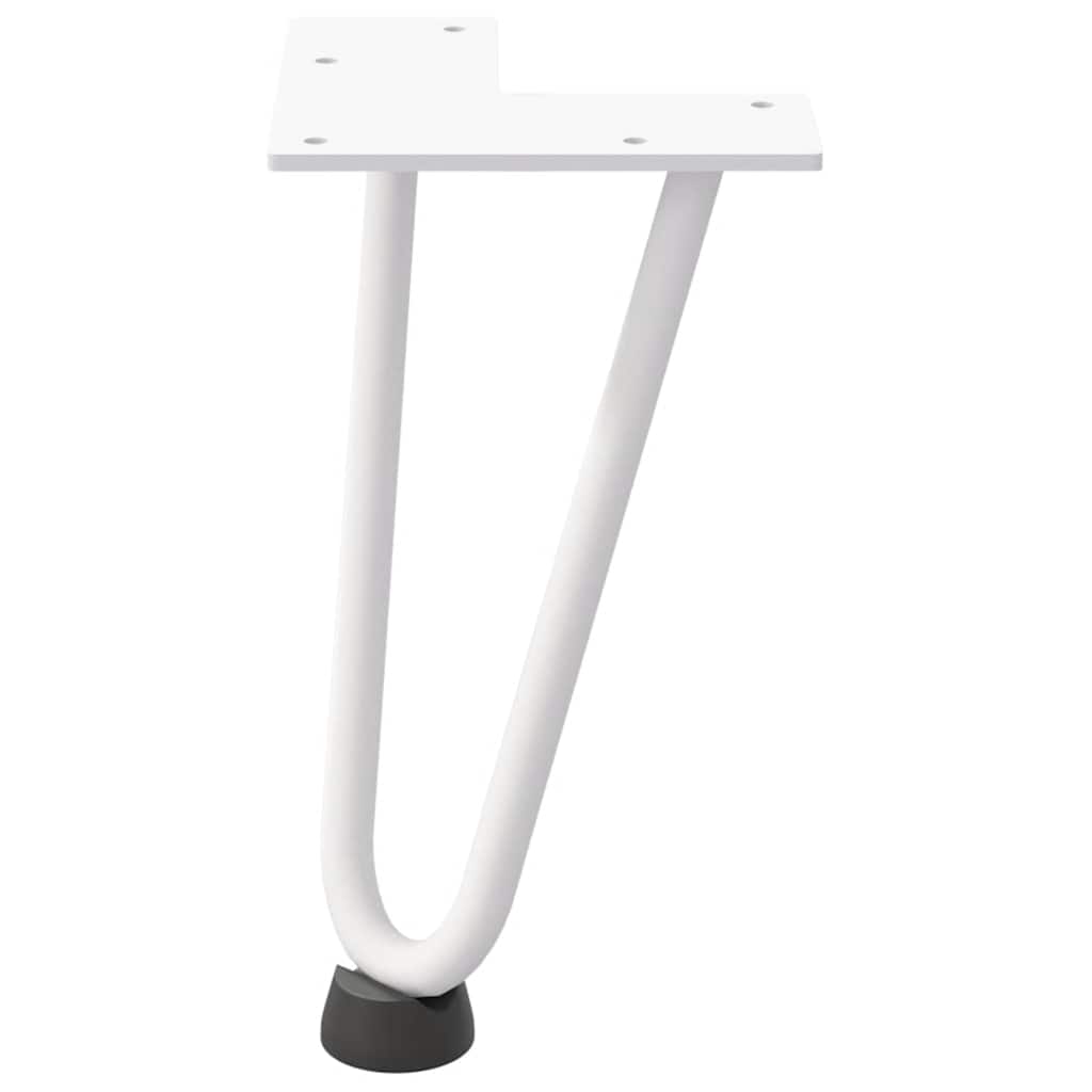 Pernas de grampo para mesa de centro 4 peças, branco, 20 cm, aço maciço
