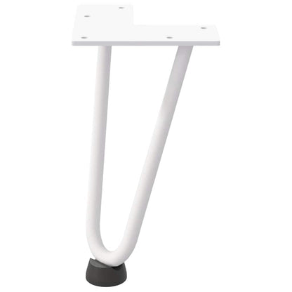 Pernas de grampo para mesa de centro 4 peças, branco, 20 cm, aço maciço