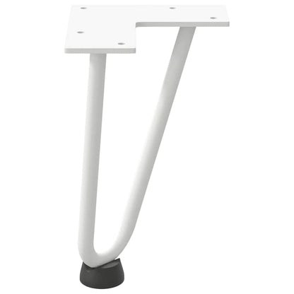 Pernas de grampo para mesa de centro 4 peças, branco, 20 cm, aço maciço