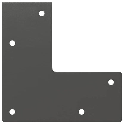 Pernas de grampo para mesa de centro 4 peças antracite 20 cm aço maciço