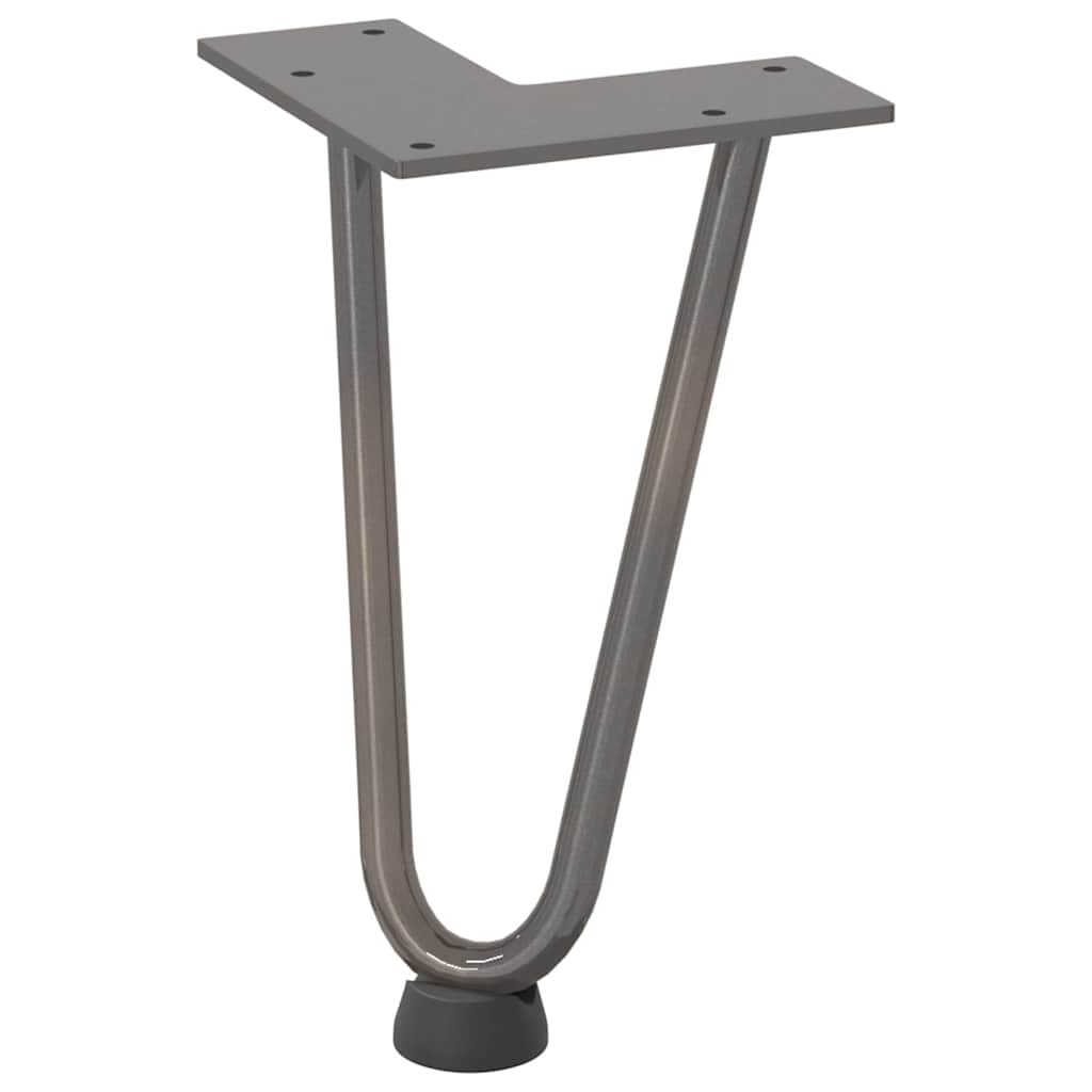 Pernas de grampo para mesa de centro 4 peças Aço natural 20 cm Aço maciço