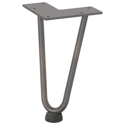 Pernas de grampo para mesa de centro 4 peças Aço natural 20 cm Aço maciço