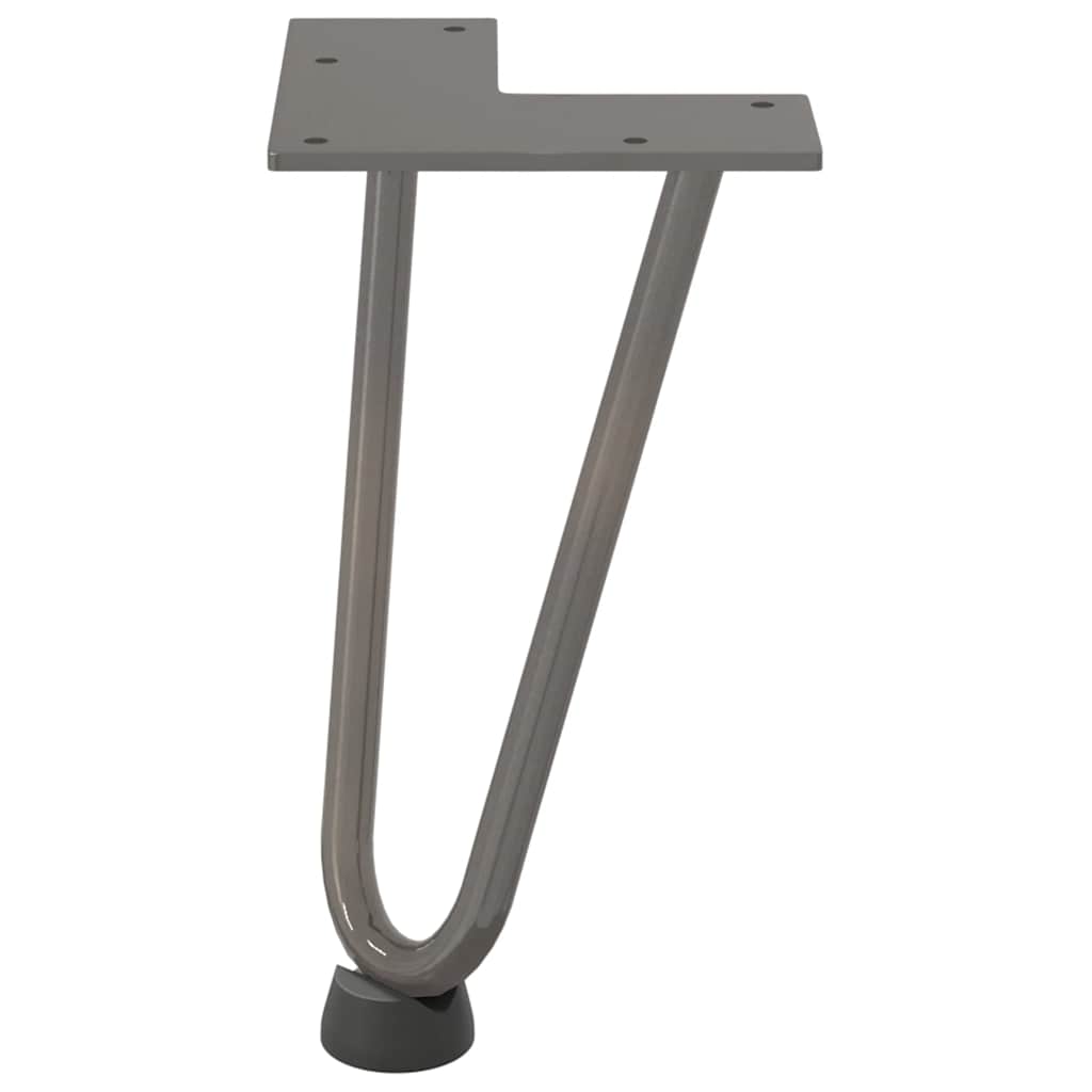 Pernas de grampo para mesa de centro 4 peças Aço natural 20 cm Aço maciço