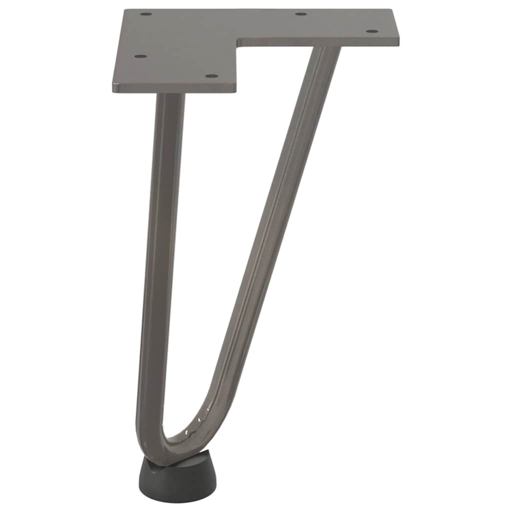 Pernas de grampo para mesa de centro 4 peças Aço natural 20 cm Aço maciço