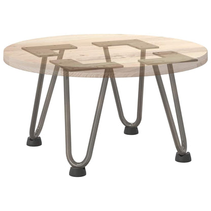Pernas de grampo para mesa de centro 4 peças Aço natural 20 cm Aço maciço