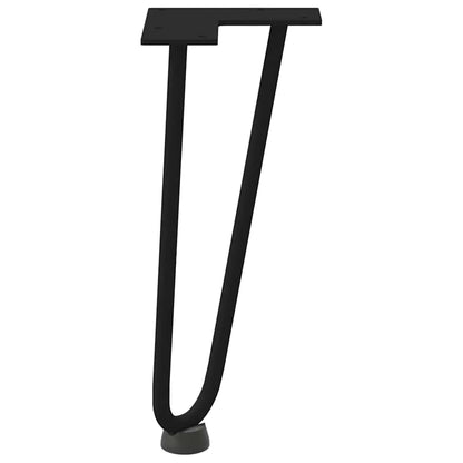 Pernas de grampo para mesa de centro 4 peças pretas 30 cm aço maciço