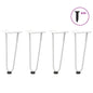 Pernas de grampo para mesa de centro 4 peças, branco, 30 cm, aço maciço