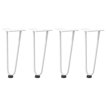 Pernas de grampo para mesa de centro 4 peças, branco, 30 cm, aço maciço