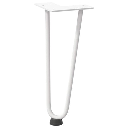 Pernas de grampo para mesa de centro 4 peças, branco, 30 cm, aço maciço