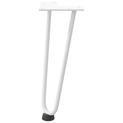 Pernas de grampo para mesa de centro 4 peças, branco, 30 cm, aço maciço