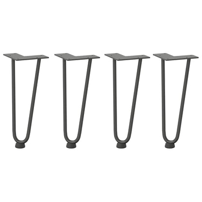 Pernas de grampo para mesa de centro 4 peças antracite 30 cm aço maciço