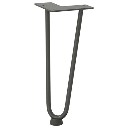 Pernas de grampo para mesa de centro 4 peças antracite 30 cm aço maciço