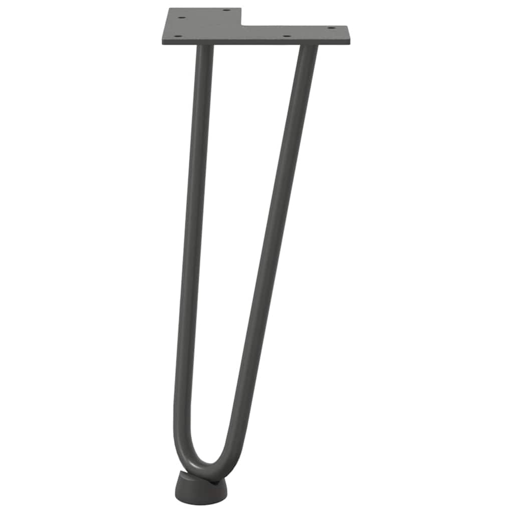 Pernas de grampo para mesa de centro 4 peças antracite 30 cm aço maciço