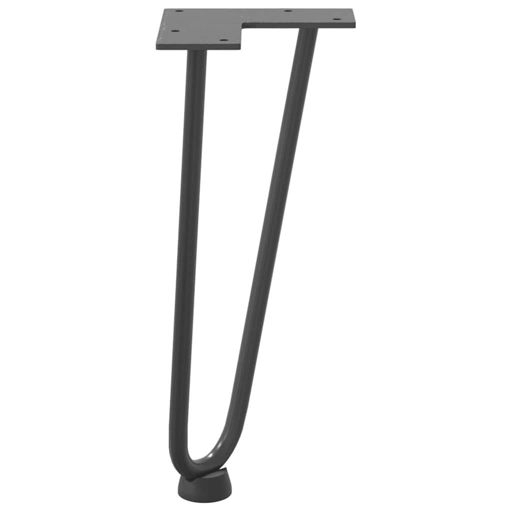 Pernas de grampo para mesa de centro 4 peças antracite 30 cm aço maciço