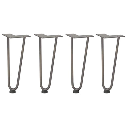 Pernas de grampo para mesa de centro 4 peças Aço natural 30 cm Aço maciço