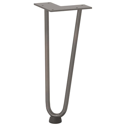 Pernas de grampo para mesa de centro 4 peças Aço natural 30 cm Aço maciço