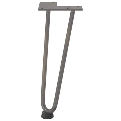Pernas de grampo para mesa de centro 4 peças Aço natural 30 cm Aço maciço