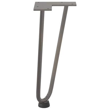 Pernas de grampo para mesa de centro 4 peças Aço natural 30 cm Aço maciço