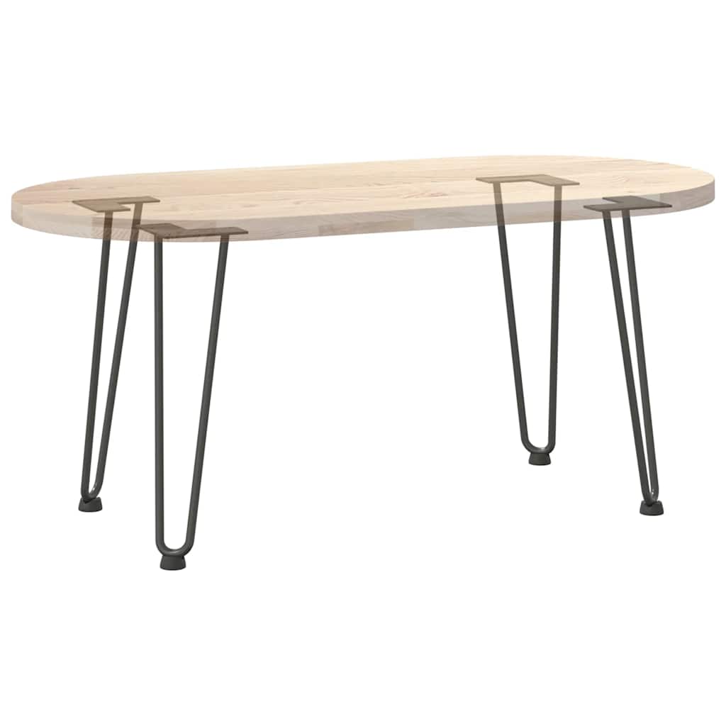 Pernas de grampo para mesa de centro 4 peças pretas 42 cm aço maciço