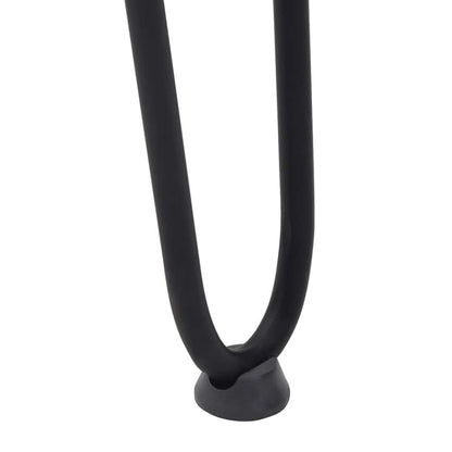 Pernas de grampo para mesa de centro 4 peças pretas 42 cm aço maciço