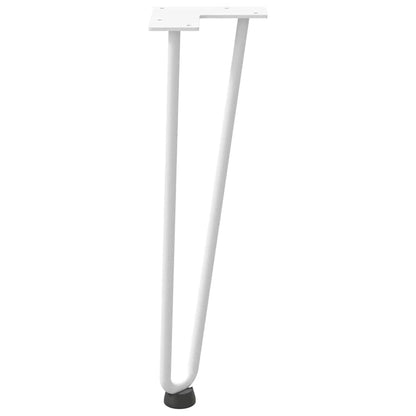 Pernas de grampo para mesa de centro 4 peças, branco, 42 cm, aço maciço