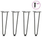 Pernas de grampo para mesa de centro 4 peças antracite 42 cm aço maciço