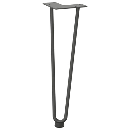 Pernas de grampo para mesa de centro 4 peças antracite 42 cm aço maciço