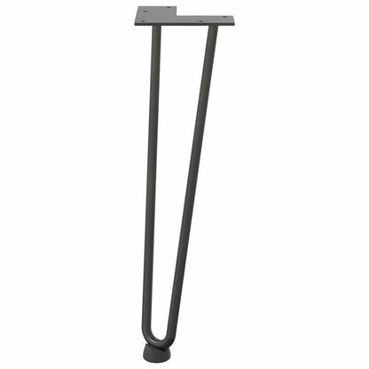 Pernas de grampo para mesa de centro 4 peças antracite 42 cm aço maciço