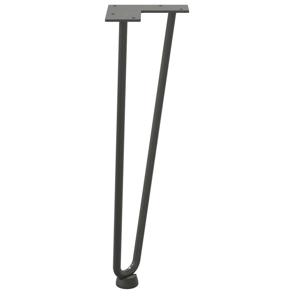 Pernas de grampo para mesa de centro 4 peças antracite 42 cm aço maciço