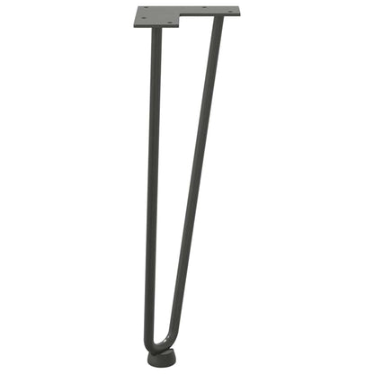 Pernas de grampo para mesa de centro 4 peças antracite 42 cm aço maciço