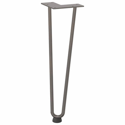 Pernas de grampo para mesa de centro 4 peças Aço natural 42 cm Aço maciço