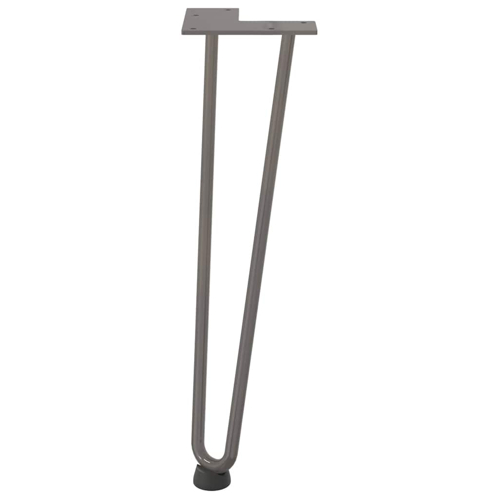 Pernas de grampo para mesa de centro 4 peças Aço natural 42 cm Aço maciço
