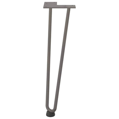 Pernas de grampo para mesa de centro 4 peças Aço natural 42 cm Aço maciço