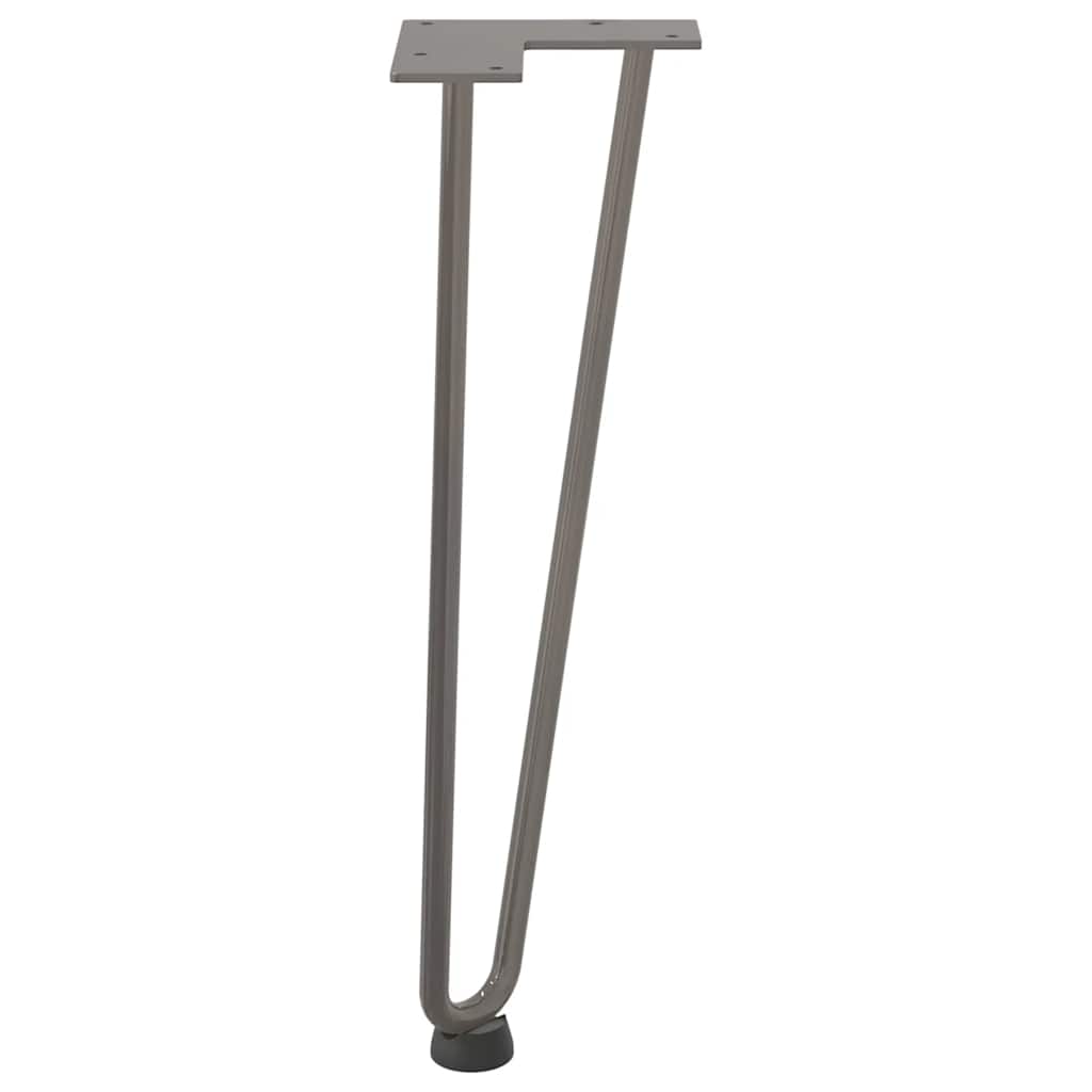 Pernas de grampo para mesa de centro 4 peças Aço natural 42 cm Aço maciço