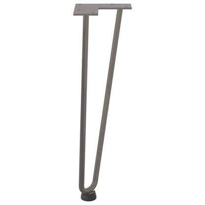 Pernas de grampo para mesa de centro 4 peças Aço natural 42 cm Aço maciço