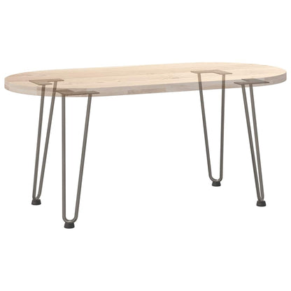 Pernas de grampo para mesa de centro 4 peças Aço natural 42 cm Aço maciço