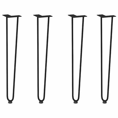 Pernas de grampo para mesas de console para mesa de console 4 peças Preto 72 cm Aço maciço