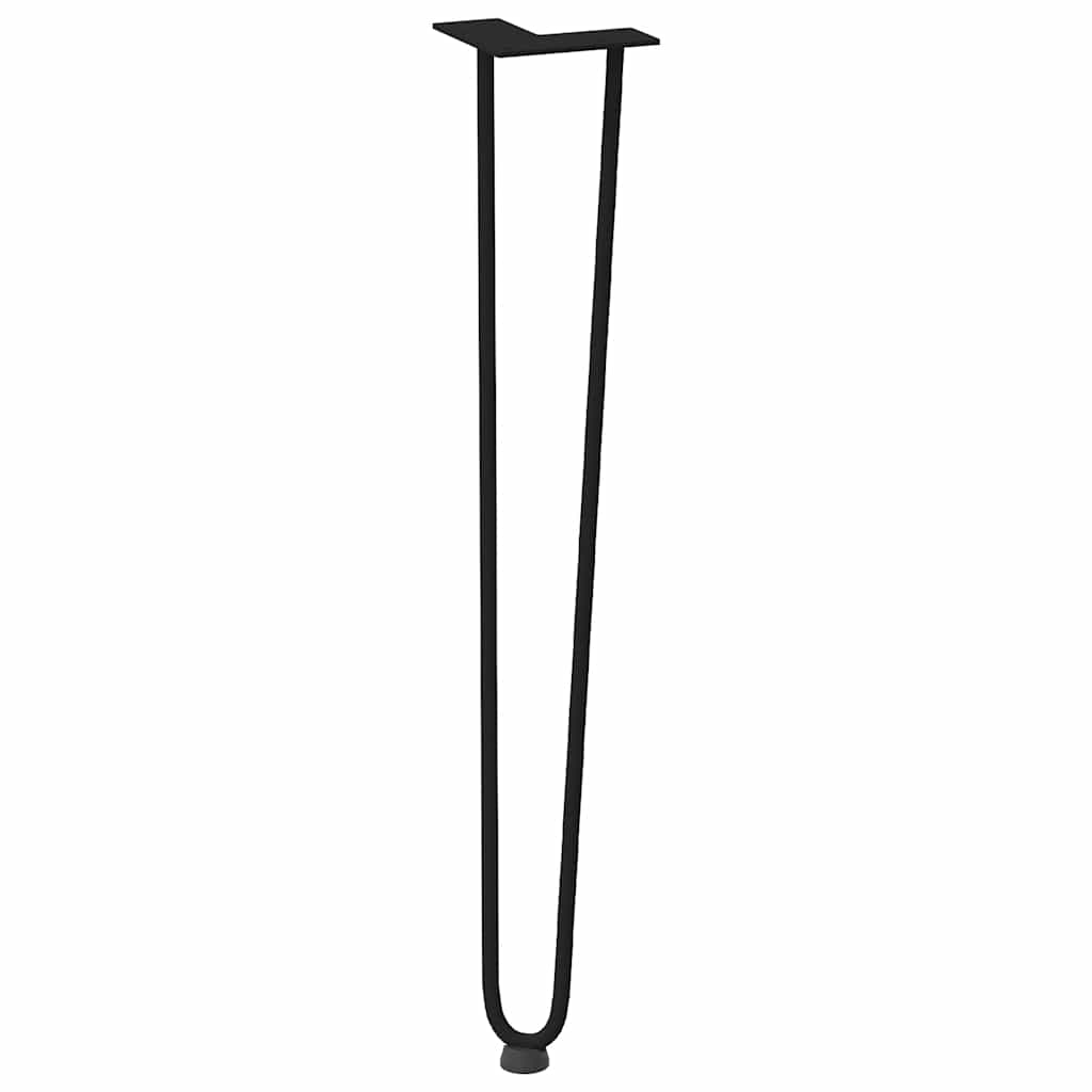 Pernas de grampo para mesas de console para mesa de console 4 peças Preto 72 cm Aço maciço