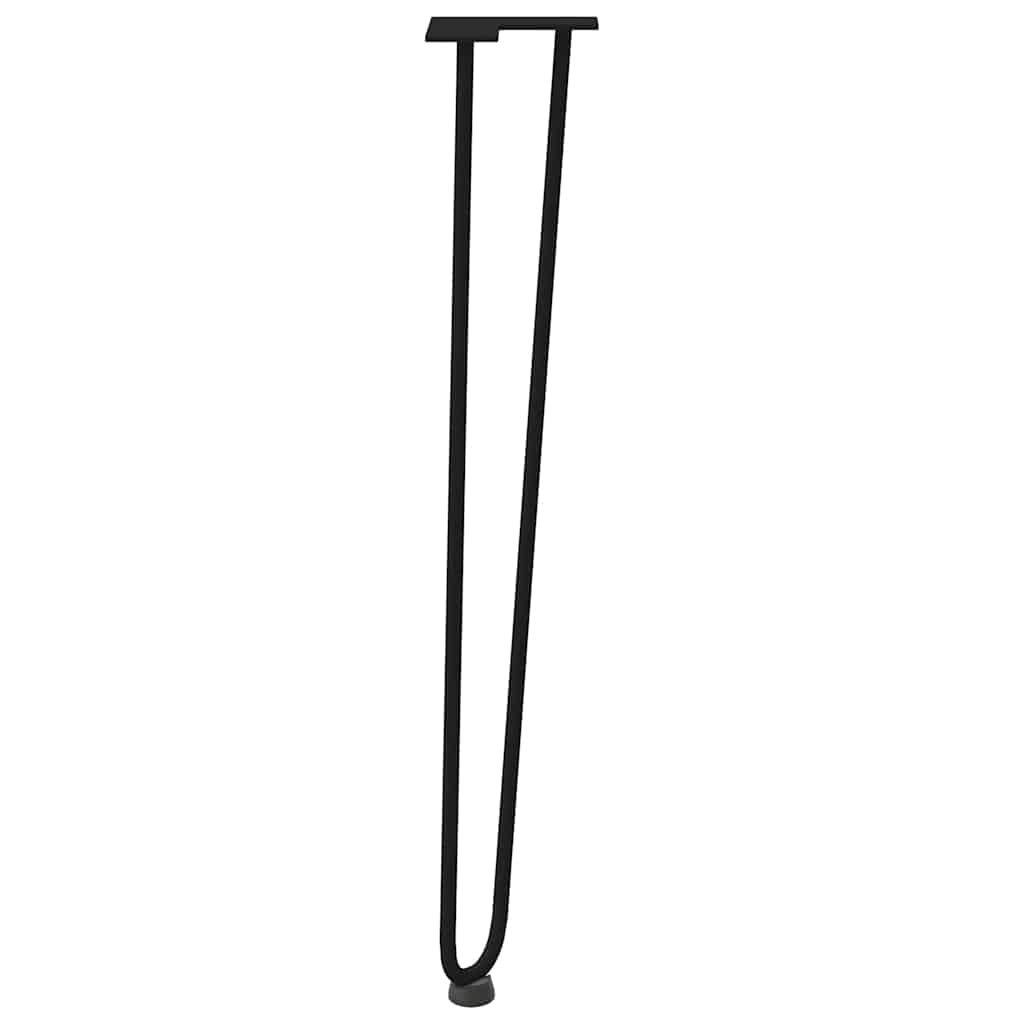 Pernas de grampo para mesas de console para mesa de console 4 peças Preto 72 cm Aço maciço