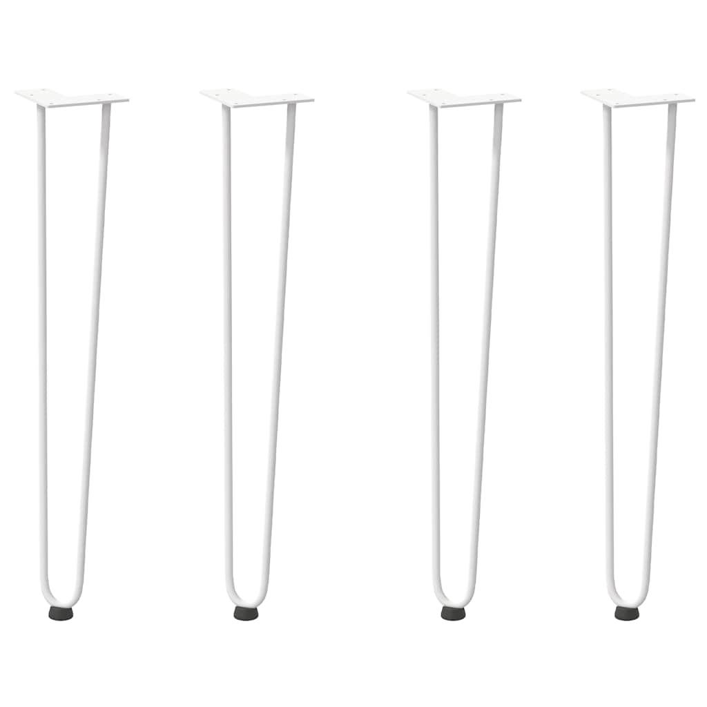 Pernas de grampo para mesas de console para mesa de console 4 peças Branco 72 cm Aço maciço