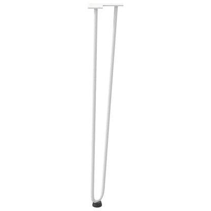 Pernas de grampo para mesas de console para mesa de console 4 peças Branco 72 cm Aço maciço