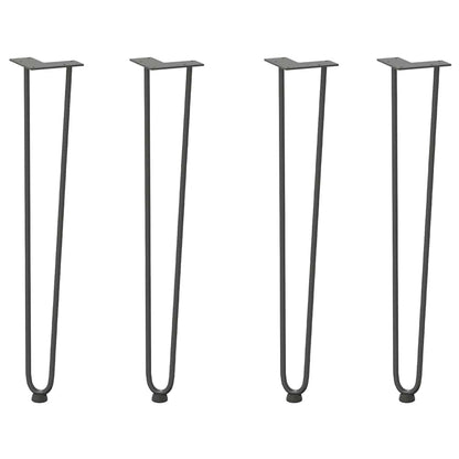 Pernas de grampo para mesas de console para mesa de console 4 peças Antracite 72 cm Aço maciço