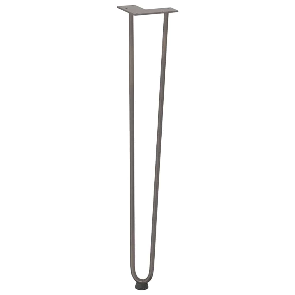 Pernas de grampo para mesas de console para mesa de console 4 peças Aço natural 72 cm Aço sólido