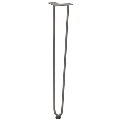 Pernas de grampo para mesas de console para mesa de console 4 peças Aço natural 72 cm Aço sólido