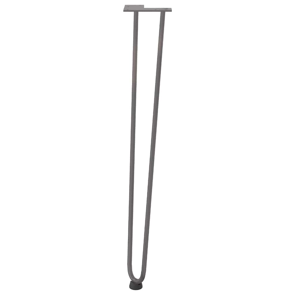 Pernas de grampo para mesas de console para mesa de console 4 peças Aço natural 72 cm Aço sólido