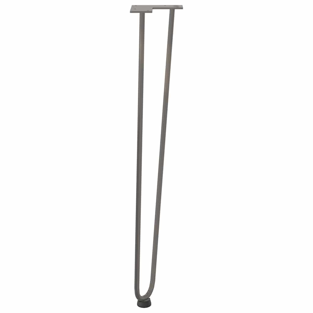 Pernas de grampo para mesas de console para mesa de console 4 peças Aço natural 72 cm Aço sólido